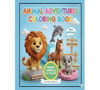 Animal Coloring Book for Kids Ages 2-6: Animal Coloring Book for Kids Ages 2-6 Wild, Farm & Sea Animals with Color Reference Pages