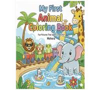 Animal Coloring Book for Kids Ages 3-6: Fun & Easy Coloring Book with Big Simple Zoo, Farm & Wild Animals
