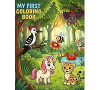 Animal Coloring Book for Kids Ages 3-6: Fun & Easy Farm, Jungle & Zoo Animals with Big Simple Pictures for Toddlers and Preschoolers