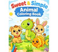 Animal Coloring Book for Kids Ages 3-6: My First Big & Easy Coloring Book with Cute Farm, Jungle & Baby Animals | Simple Preschool Activity Book for Toddlers, Boys & Girls
