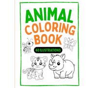 Animal Coloring Book for Kids Ages 3-8: Cute Farm & Wild Animals | Easy and Simple Coloring Pages for Toddlers, Preschool & Kindergarten | Large Print ... Coloring Series / Serie Colorea y Aprende)