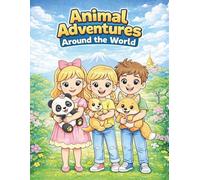Animal Coloring Book for Kids Ages 4-8: Animal Adventures Around the World: Easy Coloring Pages of Animals from Different Countries for Kids