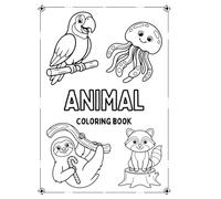 Animal Coloring Book for Kids | Fun & Easy Animal Coloring Pages Ages 4-8: Alligators, Elephants, Giraffes, Rhinos & More | Single-Sided Pages for Kids Ages 4-8