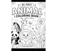 Animal Coloring Book for Kids: Fun & Easy Coloring Pages Featuring 50 Cute Animals for Toddlers, Preschoolers, and Kids Ages 3-8 | Perfect Gift for Boys & Girls