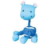 Animal con pelota de tenis y cuerda 16 cm surtido