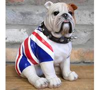 Animal Crackers Sitting British Bulldog in Union Jack Coat Ornamento, fabuloso perro amante regalo