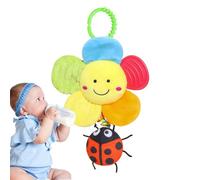 Animal Crib Around Rattle Toy - High Contrast Hanging Mobile, Cartoon Bee Pendant, Skin Friendly Soft Teether, Stroller Car Seat Activity Toy | Hanging Rattle For Crib Bassinet
