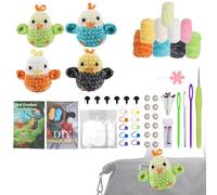Animal Crochet Kit | Funny Animal Crochet Craft Kit | Birds Knitting Kit for Beginners, Crocheting Kit With Animal Patterns, Beginner Crochet Set With Yarn, Craft Kit for Animal Crochet Projects