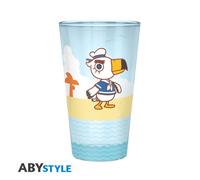 ANIMAL CROSSING - Large Glass - 400ml - "Beach Characters" - box
