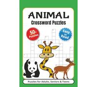 Animal Crossword Puzzles: Crossword Puzzles with Easy to Read Print about Animals, Wildlife, Marine Life and More I 6x9 inches, 120 pages | 50+ Puzzles... Gift for Vacations, Holidays and Relaxation