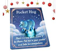 Animal de bolsillo para - Portátil Ergonómico Amigos Tarjeta Abrazos Animales Lindos Figuras Resina, Familia Juguete Regalo Cumpleaños Navidad | Multiusos al aire libre Utilidad Interior