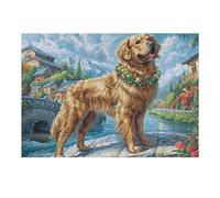 Animal de compañía Puzzles 1000 Piezas Circular 3D Familiar Rompecabezas para Familia Aliviar Estrés DIY Moderno Creativo Decoración del Hogar 300 PCS