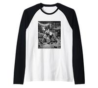 Animal de Fiesta de Mapache zarigüeya Camiseta Manga Raglan