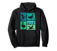 Animal de Granja con Estampado Retro de Pato «I Love Ducks Farmer» Sudadera con Capucha