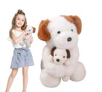 Animal De Peluche Cachorro,30 Centímetros Figura De Muñeca Suave Para Decoración | Muñeca De Peluche Perro Juguete Sosteniendo Cachorro - Para Niños Adultos Niñas Novia San Valentín Cumpleaños Sofá Do