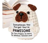 Animal De Peluche De Apoyo Emocional | Gancho Inspirational Support Dog Plush | Dotado De Comodidad De Motivación para El del Estrés, La Ansiedad, La Salud Mental, Los Regalos Y Los Esquemas