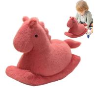 Animal de peluche de caballo - Caballo balancín de felpa de 15,7 pulgadas, juguete suave, cojín con diseño lindo | Almohada realista para niños, adultos, sofá, dormitorio, guardería, tiempo de juego,