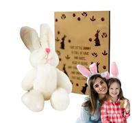 Animal de peluche de conejo, conejo interior de Pascua, pequeño dibujos animados Bunny Birthday Party Decorations Candy Card - Lindas notas divertidas de Pascua para el día de la madre, Acción de