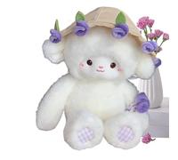 Animal de Peluche de Cordero - Muñeco Suave y Tierno Lindo de 30 cm, Animal de Peluche de Cordero | Ramo de rosas se transforma en un sombrero de para dormitorio, sala de estar, sofá, cama, co