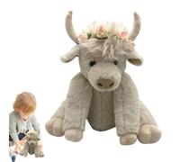 Animal de peluche de de las Highland, de peluche de Highland | de Highland de 10 pulgadas con música - Ganado de las Highland de buenas noches, juguete de granja con sonido,
