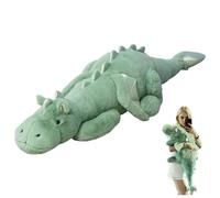 Animal de Peluche de dragón, Lindo Animal de Peluche de Dinosaurio Verde con ala pequeña 35 Encantadora Almohada de muñeca de pterosaurio Suave de dragón para niños Adultos Amigos Navidad, de