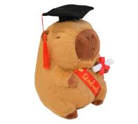 Animal de peluche de graduación, peluche de graduación | 2025 Lovely Capybara Graduation Decorations Plush - Hat de doctorado de muñecas abrazados para el animal para la escuela secundaria universitar