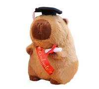 Animal de peluche de graduación, peluche de graduación | 2025 Muñeca de Capybara relleno - Hat de doctorado de muñecas abrazados para el animal para la escuela secundaria universitaria accesorios para
