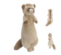 Animal De Peluche De Hurón - Muñeco De Peluche Realista De Angora Súper Lindo, Juguete Compañero De Almohada Larga Multifuncional | para sofá, coche, dormitorio, regalo para niños, niñas y adul