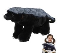 Animal de Peluche de Miel Badger - Kawaii realista Honey Badger de Peluche realista de Fauna Compañero Esponjoso Exhibición Decorativa Felpa Educativa Modelo creativo inspirado en África