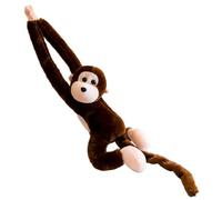 Animal de peluche de mono colgante, juguete de mono de peluche interactivo de 35, 4 pulgadas con sonido y brazos largos para alzapaños de cortinas, decoración de habitación de niños, animal de
