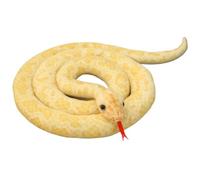Animal de Peluche de Serpiente 74.8 '' Long Python Snake Plush Llughike Llughed Plush Soft Feal Snakes Fe Fake Snakes para Abril Fool Day Props Amarillo, Soft Toys