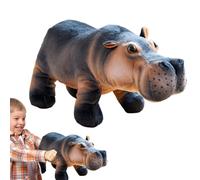 Animal De Peluche Hippo Soft - Pygmy Hippo Pollow | Lindo Juguete De Peluches Rizado Para Niños Niñas Decoración De La Cama Del Dormitorio En El Hogar Almohada De Sueño, Regalo Para