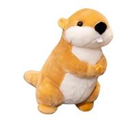 Animal De Peluche - Linda Muñeca De Castor De Marmota, Peluches De Animales Realistas, Juguete De Peluche De Marmota, Almohada Decorativa Suave Con Diseño De Dientes Grandes, Adorable Estante Mesa Ado