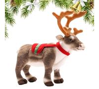 Animal de Peluche navideño | Almohada Decorativa de Felpa de Ciervo, Juguetes de Reno, muñeca de Alce - Adorno de Reno Bonito de 13,7 Pulgadas, Juguete de Ciervo de Peluche navideño para sillas, Dorm