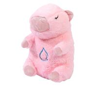 Animal de peluche que capibara - 260 g Animal calmante para acurrucarse con latidos del corazón | Nutria respirable de 11,02 pulgadas, compañero para dormir, 3 pilas AAA con música y luz para