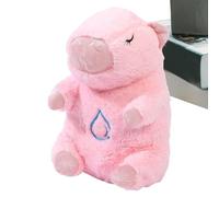 Animal de peluche que relajantemente - Carpincho de peluche de 28 cm, juguete para acurrucarse con latidos del corazón, compañero de luz musical, compañero de sueño calmante | Regalo de comodi