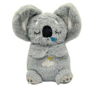Animal de peluche que respira 5 niveles Koala de respiración ajustable Compañero de sueño con luces musicales sensoriales Lindo animal de peluche de koala con orejas móviles Felpa para aliviar la.