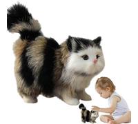 Animal de peluche realista de gato, gato de peluche, cosas geniales para