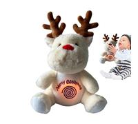 Animal de peluche transpirable, animal de peluche dormido | Animal de peluche de ciervo Versátil de peluche de alce, peluche, animales de peluche con música para adultos