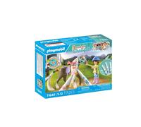 PLAYMOBIL Horses of Waterfall 71640 Set de Caballos Lavables, Incluyendo una Figura, un Caballo y Tres marcadores Crayola, Juguetes artísticos para niños y niñas a Partir de 5 años