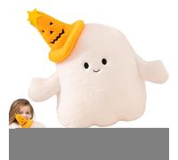 Animal de tela fantasma - Halloween White Ghost Almohada de animales rellenos de dibujos animados espíritus decorativos divertidos animales rellenos de dibujos animados suave cojín relleno para cama