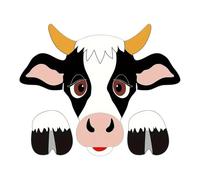 Animal Decor, Cow Fence Glance, Outdoor Garden Accent, Interactive Lifelike Cartoon Cows Design, Weather Resistant Finish for Yard Border Lawn Entryway Farmhouse Courtyard Home Display 13.38 Inches