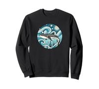 Animal del océano tiburón ballena - Van Gogh estilo noche estrellada Sudadera