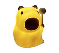 Animal Desk Lamp - 12x10 Cm Durable ABS Capybara Figurine Light, Cute Cartoon LED Night Accessory | Bedroom Living Room Study Room Illumination Providing Soothing Glow Ambiance Creative Decorative Toy