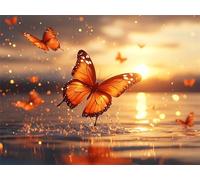 animal Diamond Painting Adultos Atardecer Cuadro Diamantes, Kit Punto de Cruz, 5D Pintura Diamante Principiantes, Pintura de Diamantes para Adultos, Ideas Regalo Mujer, Decoración Hogar, 40x50cm m-219
