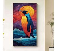 Animal Diamond Painting Adultos, Diamond Painting Pingüino Pintura de Diamante para Niños DIY 5D Strass Bordado Punto de Cruz Puzzle Dibujos con Diamantes Kit para Decoración Hogar 100x200cm p2-33tb