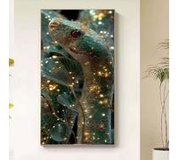 Animal Diamond Painting Adultos, Diamond Painting Serpiente Pintura de Diamante para Niños DIY 5D Strass Bordado Punto de Cruz Puzzle Dibujos con Diamantes Kit para Decoración Hogar 50x100cm q5-12fr