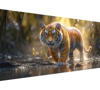 animal Diamond Painting Adultos Niños,5D Diamond Painting Grande 30x60cm,Punto de Cruz Diamante Art Crafts tigre Patrón,Manualidades Adultos Embroidery Kit para Cuadros Decoracion Salon,Regalo L1-925