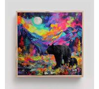 Animal Diamond Painting Adultos, Oso Cuadros de Diamantes, 5D Puzzle Diamantes Cuadros en Punto de Cruz Diamond Art Painting Kit, Hobby Ccreativi Adulti, Decoración Pared Hogar 100x100cm cd0-j35