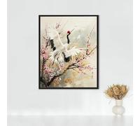 Animal Diamond Painting Grulla De Corona Roja Diamond Painting Adultos Pintura Diamante Bordado de Punto de Cruz Kits, Kit de Pintura de Diamante 5d für Home Wand Decor, Regalos 30 x 40 cm PJY9 0-1